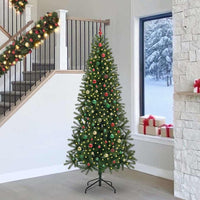 Albero di Natale artificiale con 300 LED Verde 240 cm PE e PVC 3397388