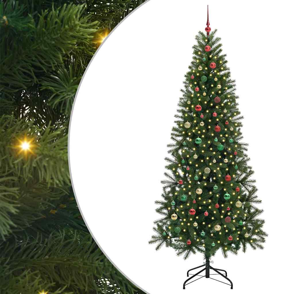 Albero di Natale artificiale con 300 LED Verde 240 cm PE e PVC 3397388