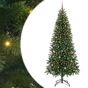 Albero di Natale artificiale con 300 LED Verde 240 cm PE e PVC 3397388