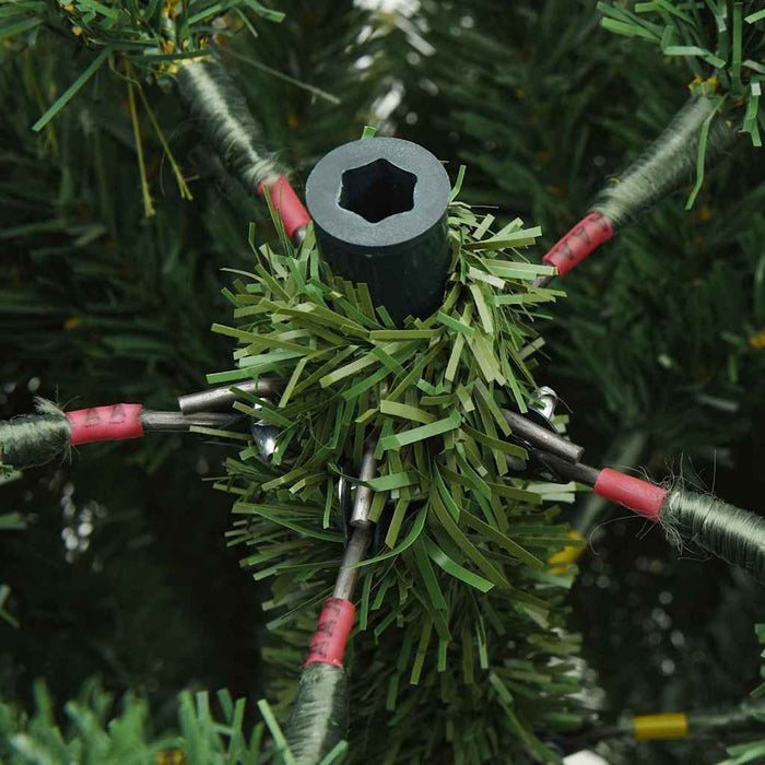 Albero di Natale Artificiale con Rami Pieghevoli Verde 120 cm 3397389