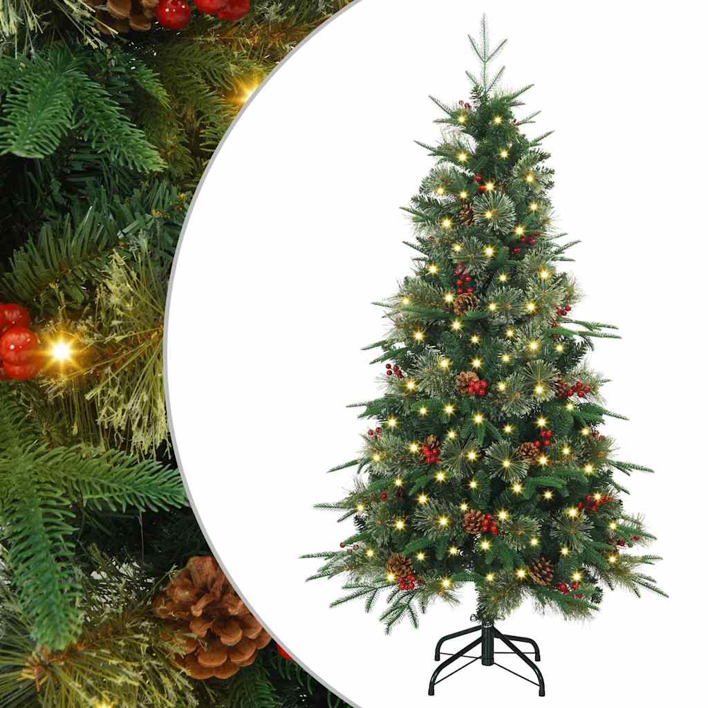 Albero di Natale Artificiale con Rami Pieghevoli Verde 120 cm 3397389