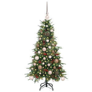 Albero di Natale Artificiale con Rami Pieghevoli Verde 120 cm 3397391