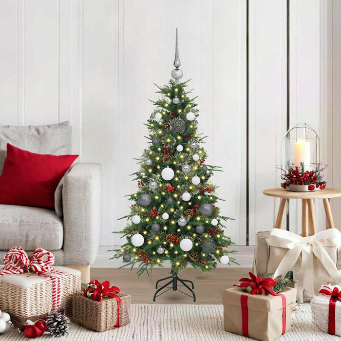 Albero di Natale Artificiale con Rami Pieghevoli Verde 120 cm 3397392