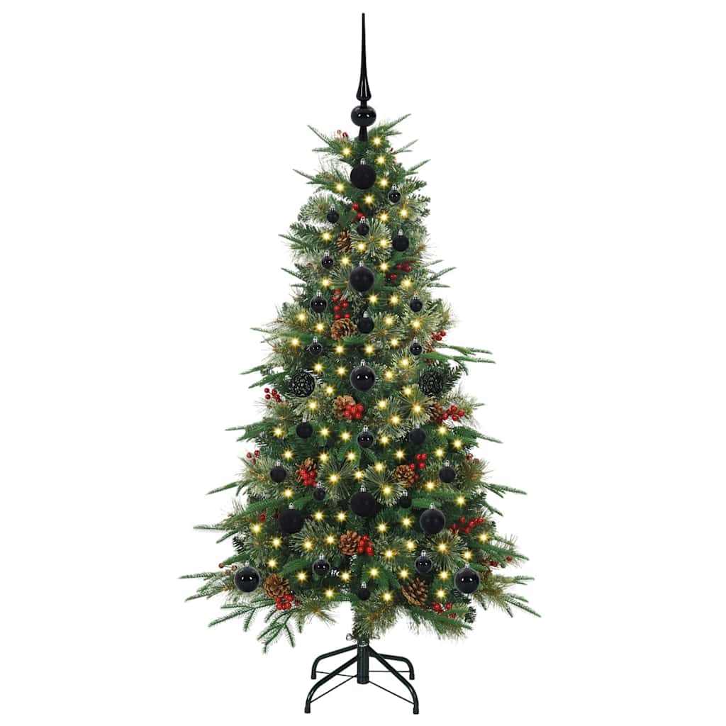 Albero di Natale Artificiale-Albero Natalizio con Rami Pieghevoli Verde 120 cm 391685