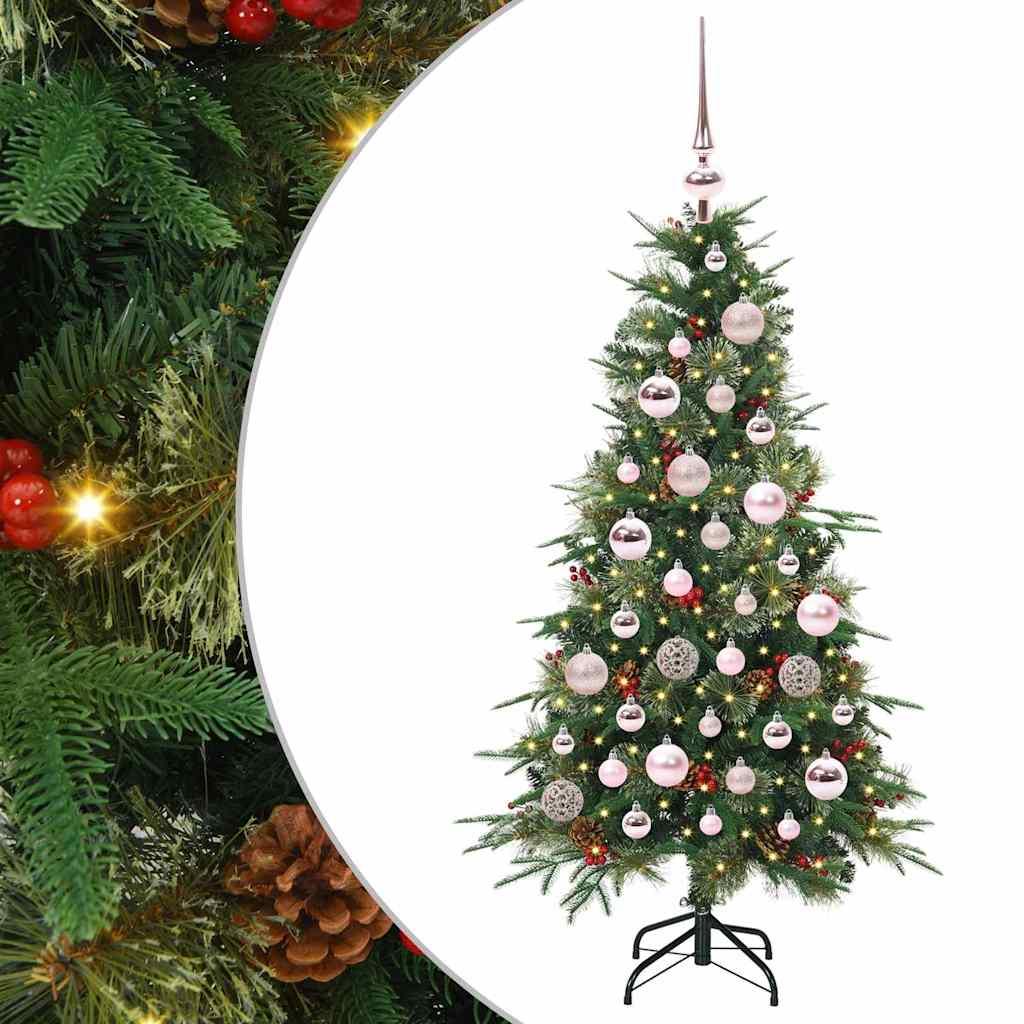 Albero di Natale Artificiale-Albero Natalizio con Rami Pieghevoli Verde 120 cm 517032