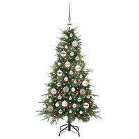 Albero di Natale Artificiale-Albero Natalizio con Rami Pieghevoli Verde 120 cm 517032