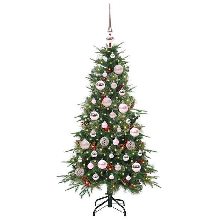 Albero di Natale Artificiale-Albero Natalizio con Rami Pieghevoli Verde 120 cm 517032