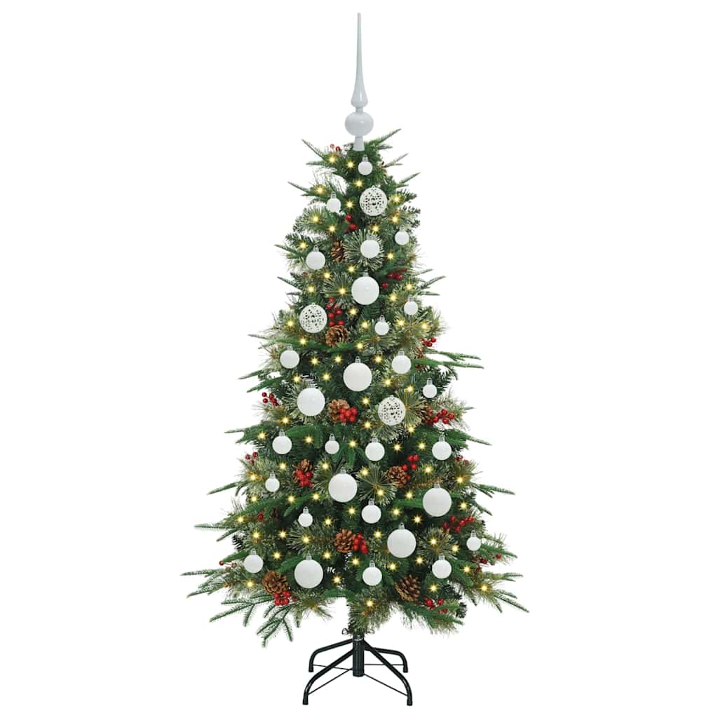 Albero di Natale Artificiale-Albero Natalizio con Rami Pieghevoli Verde 120 cm 109347