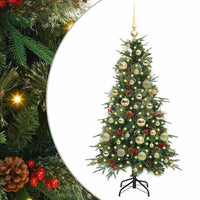 Albero di Natale Artificiale-Albero Natalizio con Rami Pieghevoli Verde 120 cm 493042