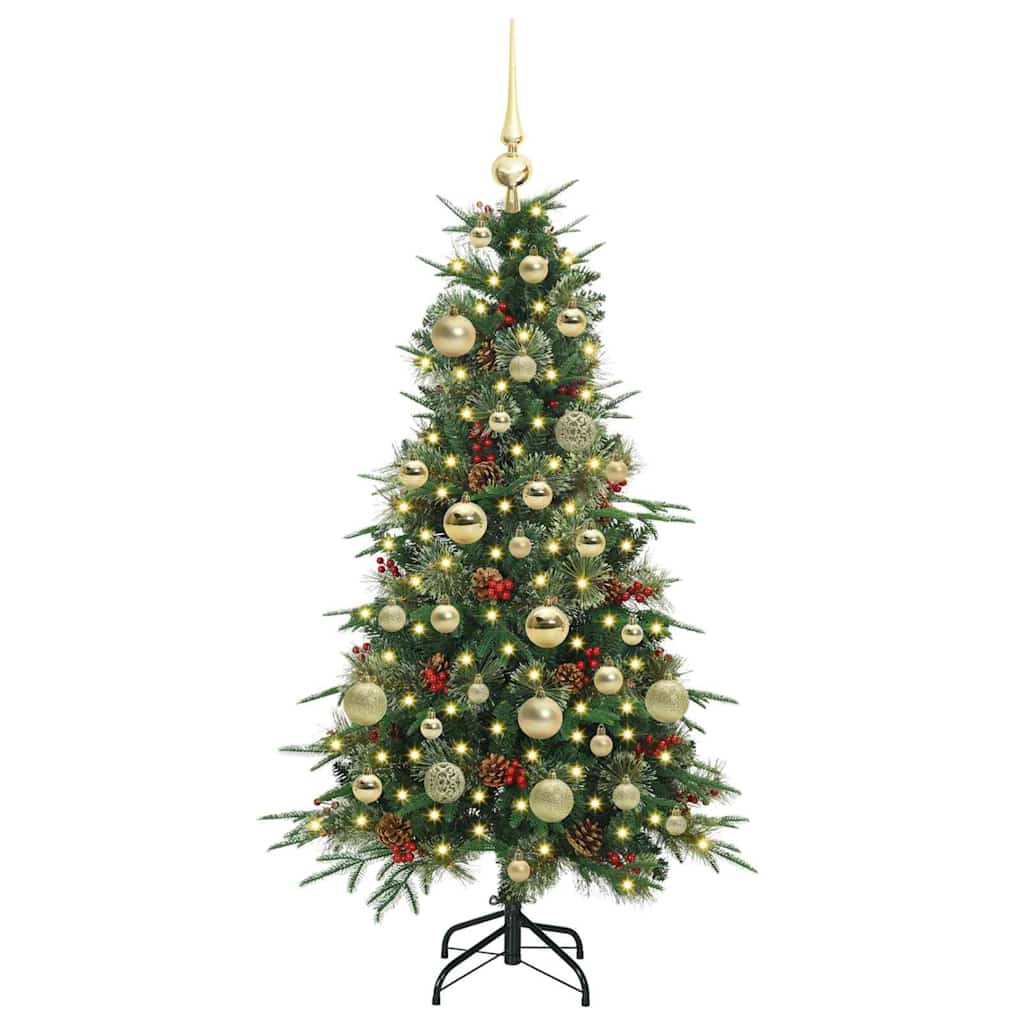 Albero di Natale Artificiale-Albero Natalizio con Rami Pieghevoli Verde 120 cm 493042