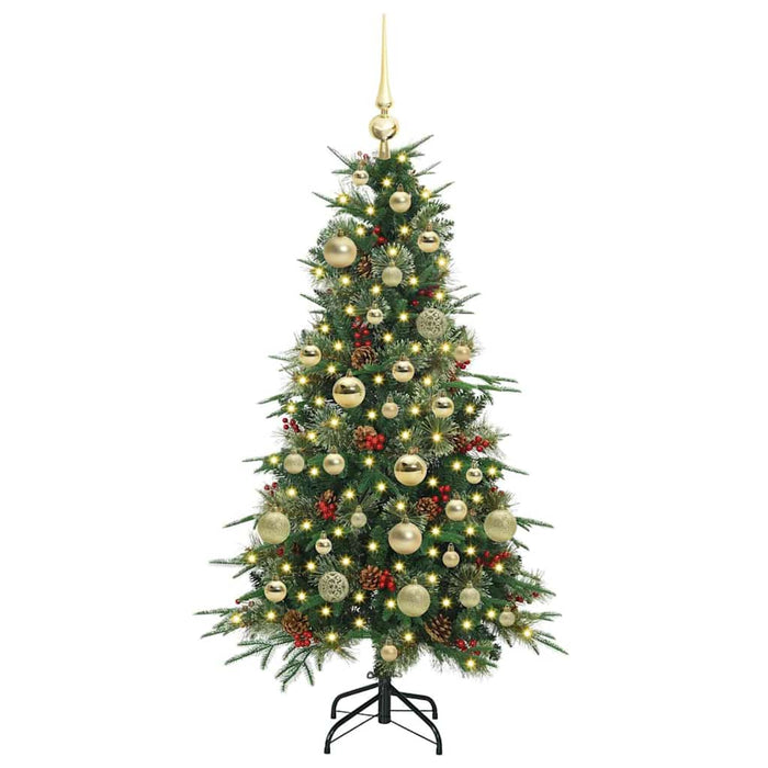 Albero di Natale Artificiale-Albero Natalizio con Rami Pieghevoli Verde 120 cm 493042