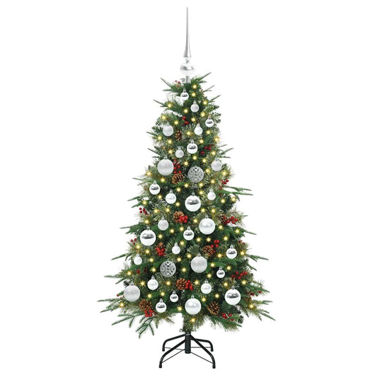 Albero di Natale Artificiale-Albero Natalizio con Rami Pieghevoli Verde 120 cm 237110