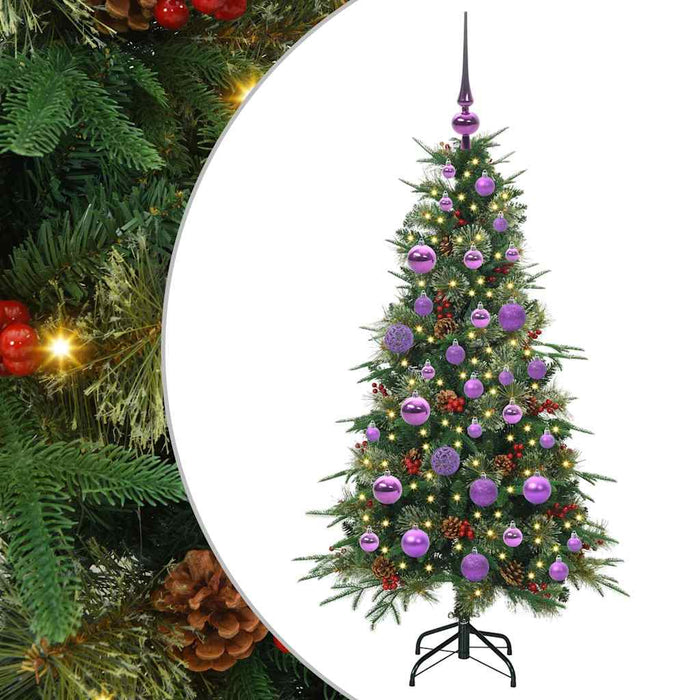 Albero di Natale Artificiale con Rami Pieghevoli Verde 120 cm 3397399