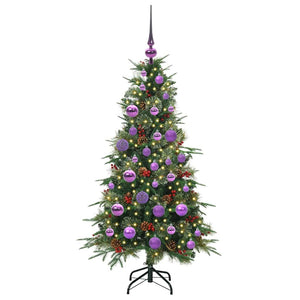 Albero di Natale Artificiale-Albero Natalizio con Rami Pieghevoli Verde 120 cm 371828