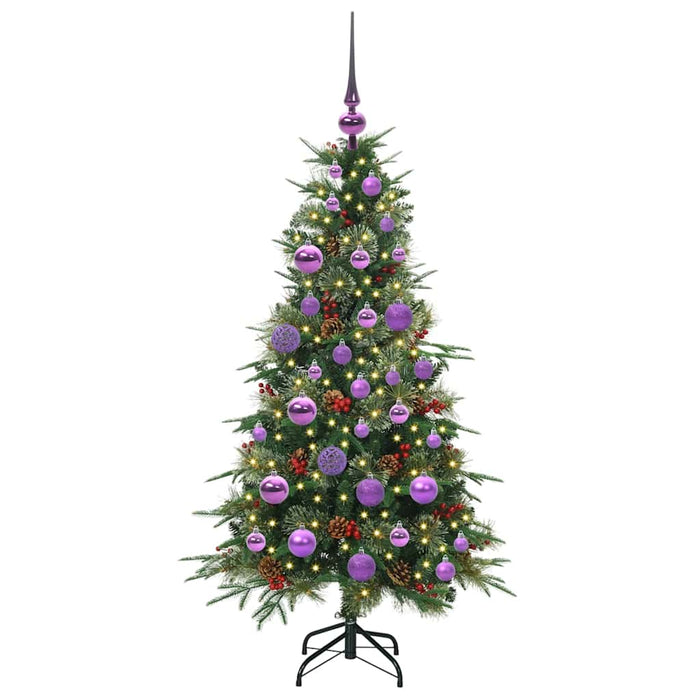 Albero di Natale Artificiale con Rami Pieghevoli Verde 120 cm 3397399