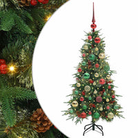 Albero di Natale Artificiale-Albero Natalizio con Rami Pieghevoli Verde 120 cm 275997