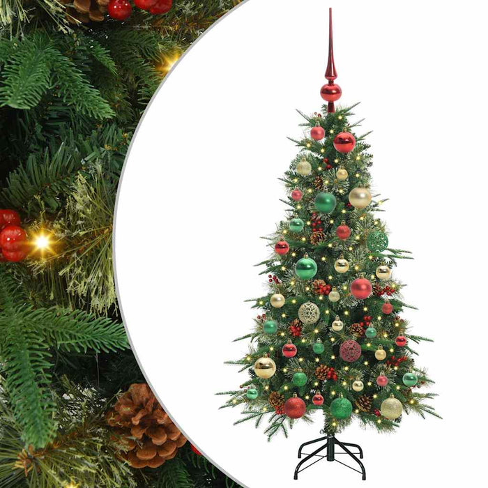Albero di Natale Artificiale con Rami Pieghevoli Verde 120 cm 3397401