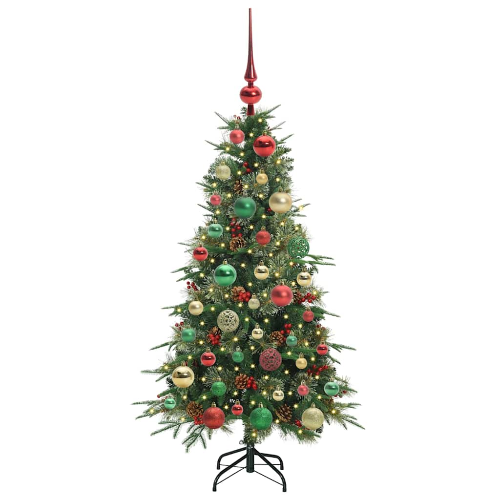 Albero di Natale Artificiale con Rami Pieghevoli Verde 120 cm 3397401