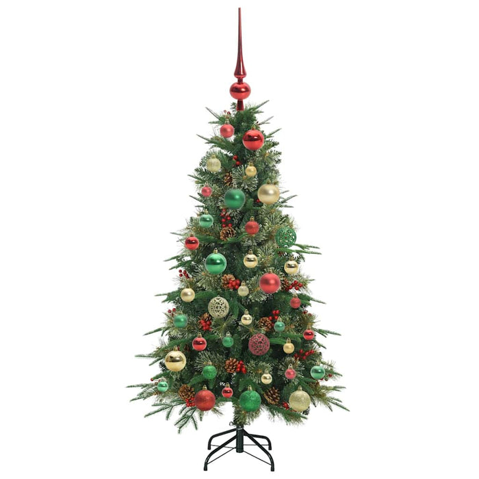 Albero di Natale Artificiale con Rami Pieghevoli Verde 120 cm 3397401