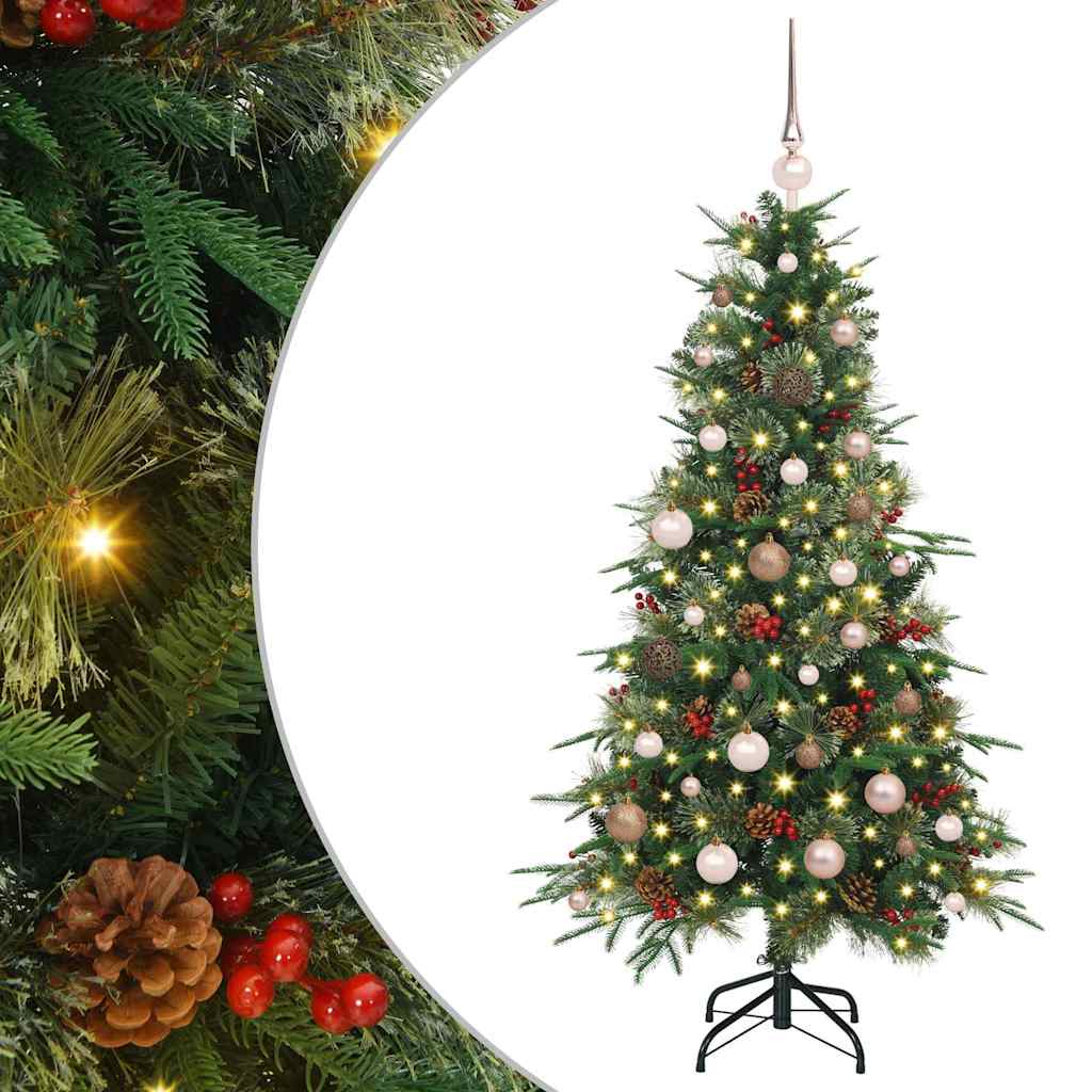 Albero di Natale Artificiale con Rami Pieghevoli Verde 150 cm 3397404