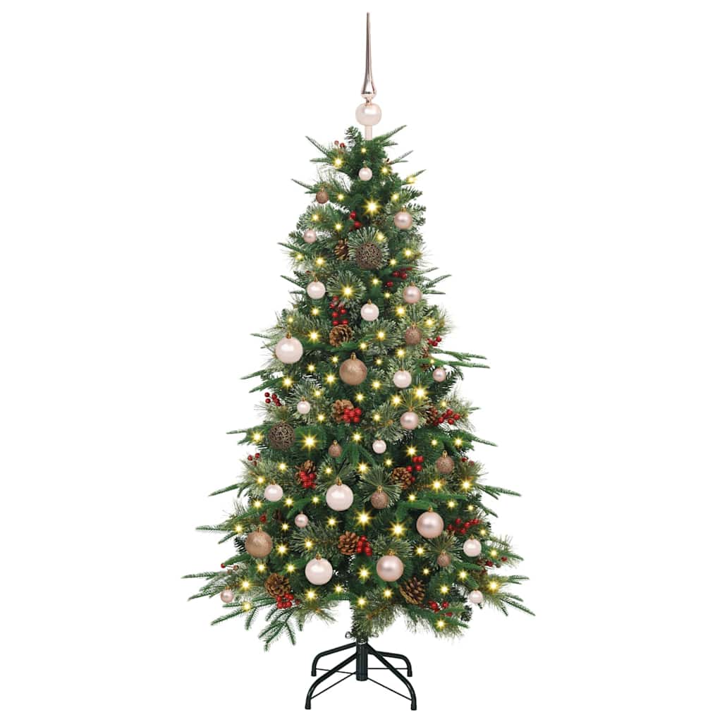 Albero di Natale Artificiale con Rami Pieghevoli Verde 150 cm 3397404