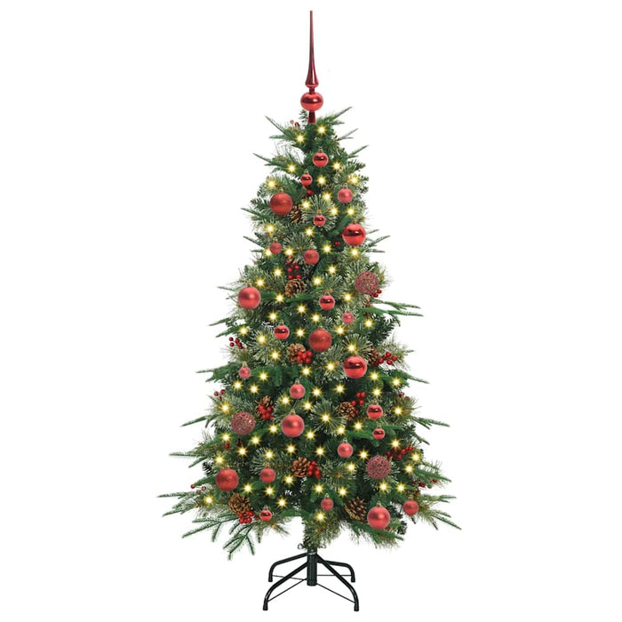 Albero di Natale Artificiale-Albero Natalizio con Rami Pieghevoli Verde 150 cm 536067