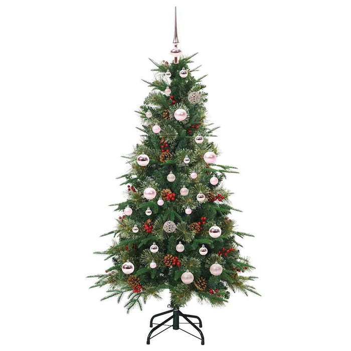 Albero di Natale Artificiale-Albero Natalizio con Rami Pieghevoli Verde 150 cm 263041