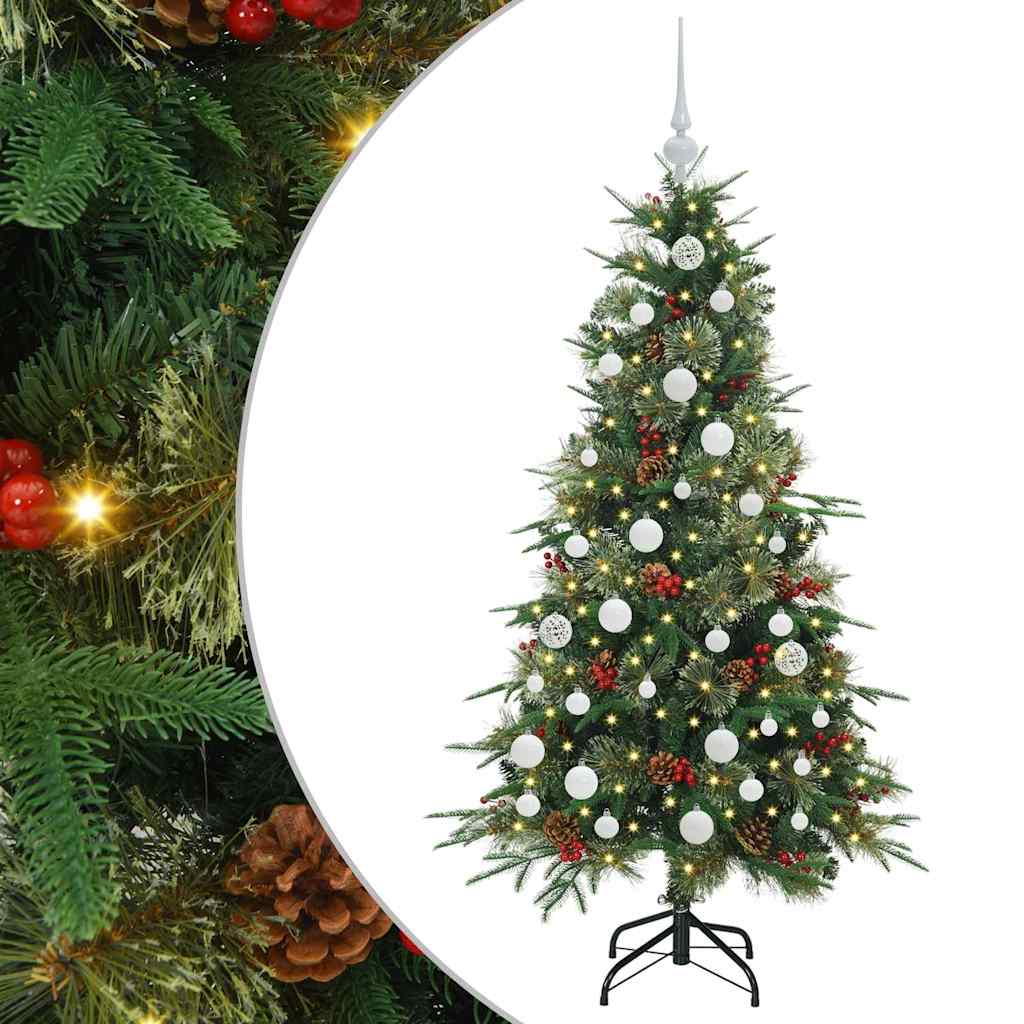 Albero di Natale Artificiale-Albero Natalizio con Rami Pieghevoli Verde 150 cm 261142