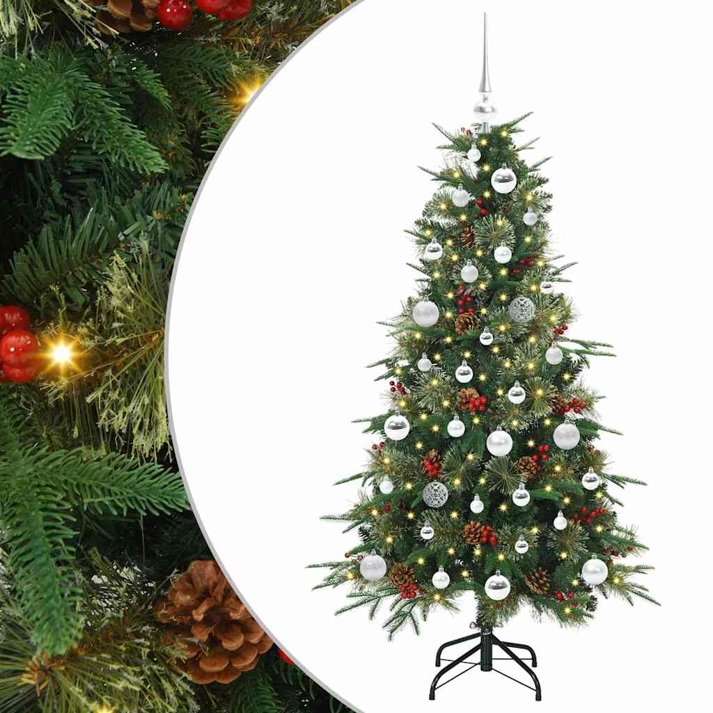 Albero di Natale Artificiale-Albero Natalizio con Rami Pieghevoli Verde 150 cm 508556