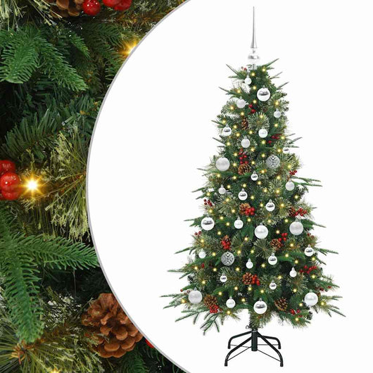 Albero di Natale Artificiale con Rami Pieghevoli Verde 150 cm 3397411