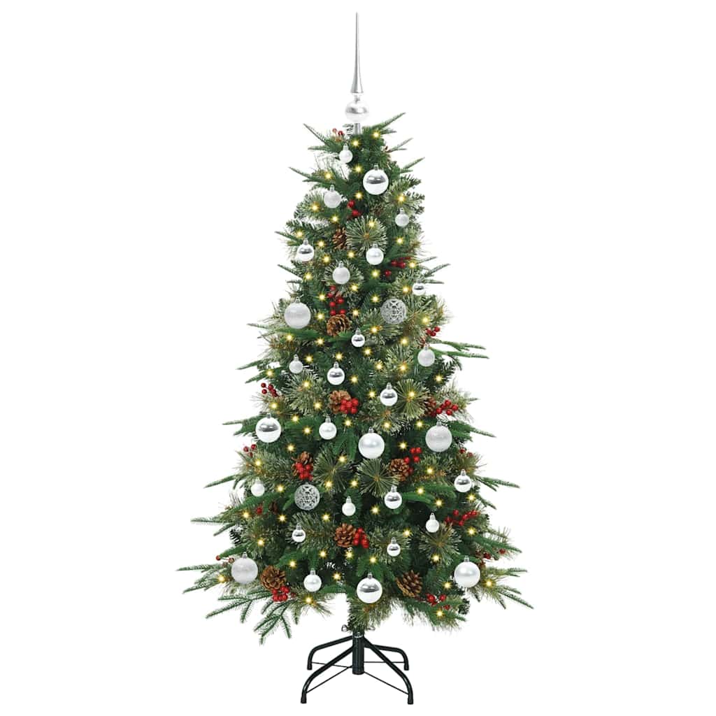 Albero di Natale Artificiale-Albero Natalizio con Rami Pieghevoli Verde 150 cm 508556