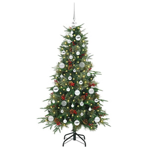 Albero di Natale Artificiale-Albero Natalizio con Rami Pieghevoli Verde 150 cm 508556