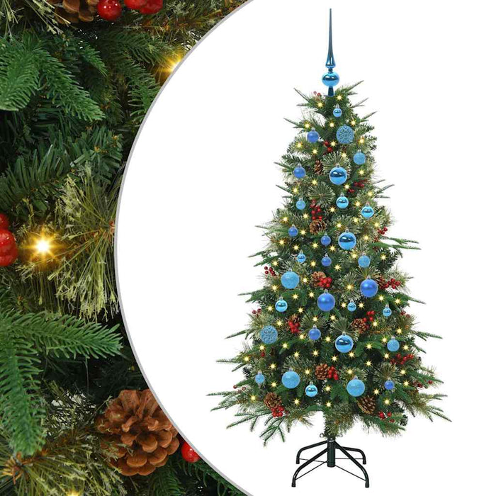 Albero di Natale Artificiale con Rami Pieghevoli Verde 150 cm 3397413