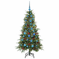 Albero di Natale Artificiale-Albero Natalizio con Rami Pieghevoli Verde 150 cm 748639