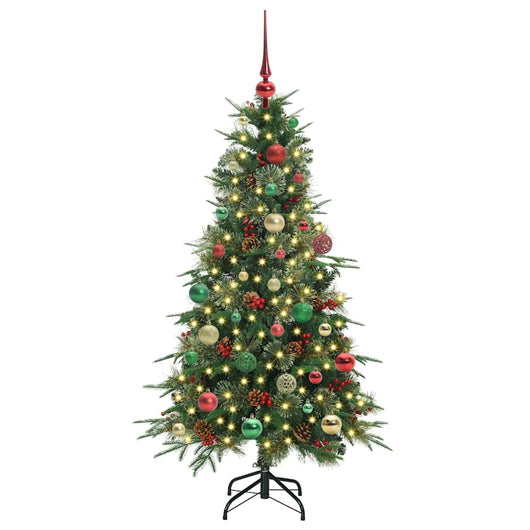 Albero di Natale Artificiale-Albero Natalizio con Rami Pieghevoli Verde 150 cm 538264
