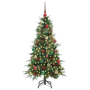 Albero di Natale Artificiale con Rami Pieghevoli Verde 150 cm 3397414
