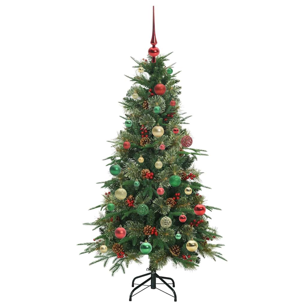 Albero di Natale Artificiale-Albero Natalizio con Rami Pieghevoli Verde 150 cm 538264