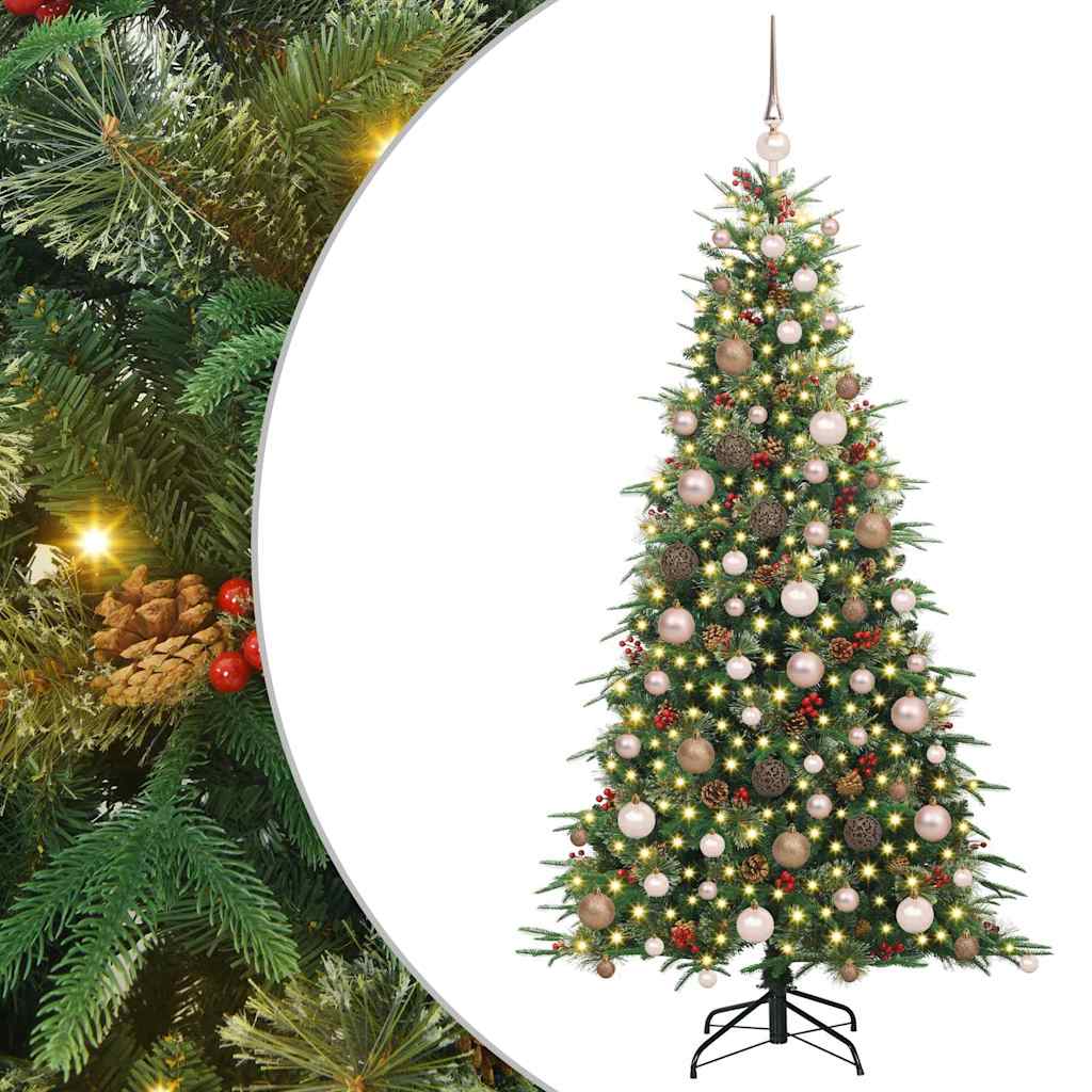 Albero di Natale Artificiale con Rami Pieghevoli Verde 180 cm 3397417