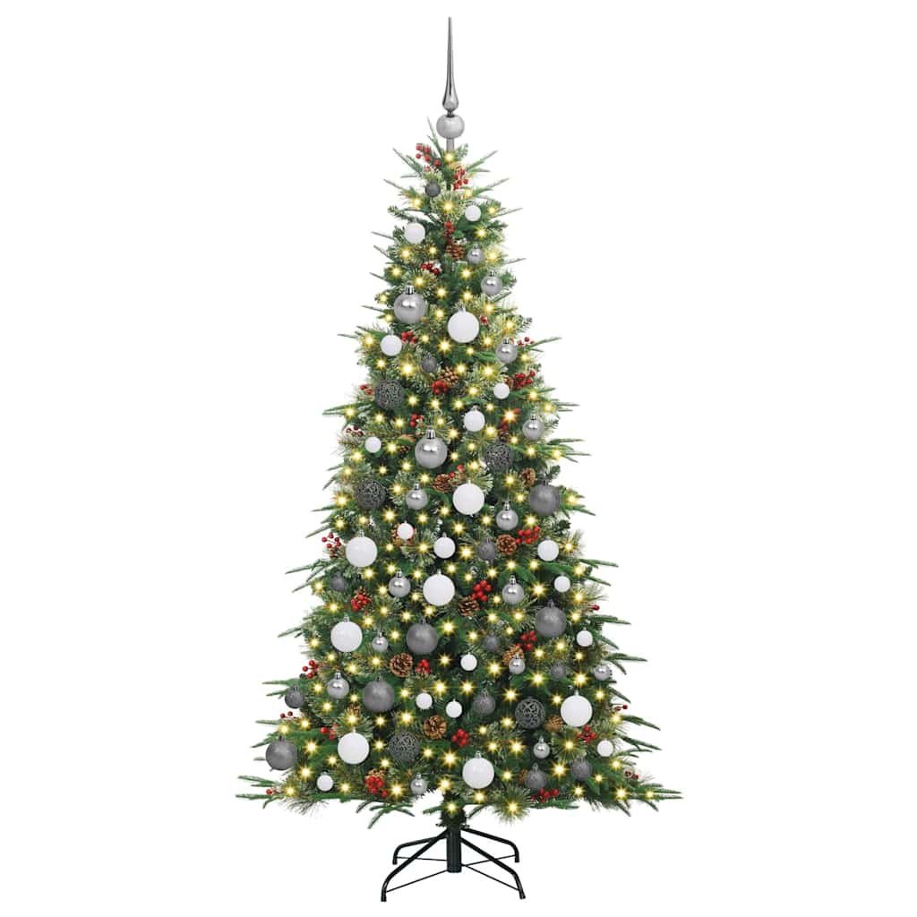 Albero di Natale Artificiale con Rami Pieghevoli Verde 180 cm 3397418