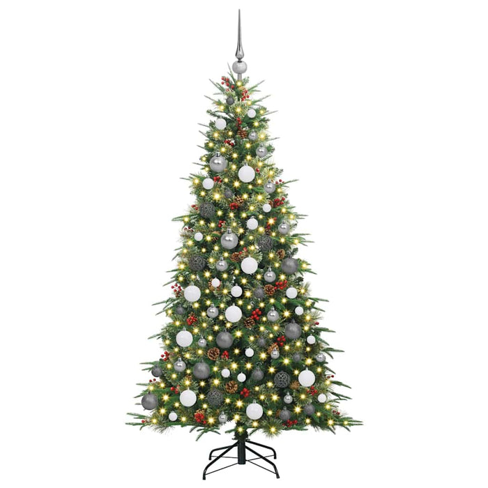 Albero di Natale Artificiale con Rami Pieghevoli Verde 180 cm 3397418