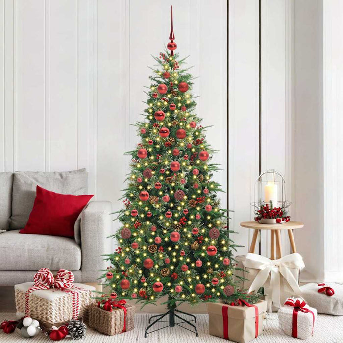 Albero di Natale Artificiale con Rami Pieghevoli Verde 180 cm 3397419