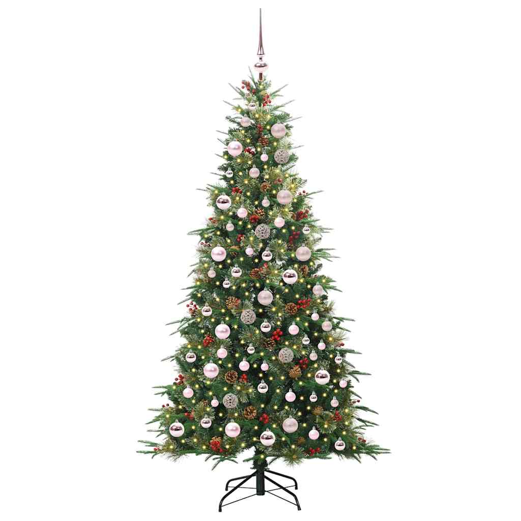 Albero di Natale Artificiale-Albero Natalizio con Rami Pieghevoli Verde 180 cm 411310