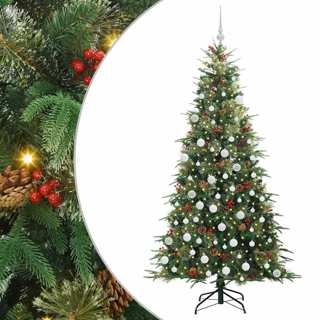 Albero di Natale Artificiale con Rami Pieghevoli Verde 180 cm 3397422