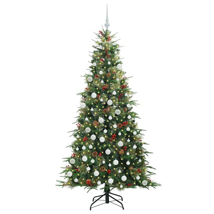 Albero di Natale Artificiale-Albero Natalizio con Rami Pieghevoli Verde 180 cm 599963