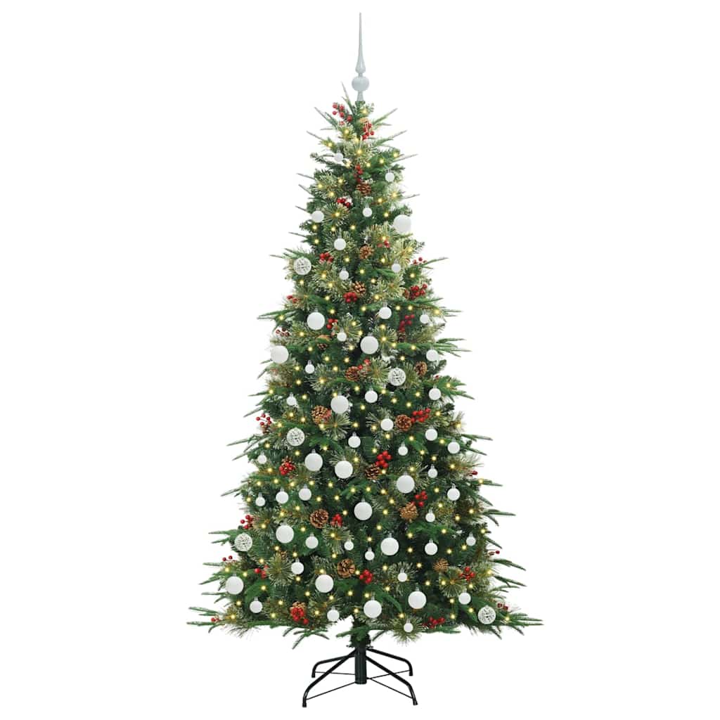 Albero di Natale Artificiale con Rami Pieghevoli Verde 180 cm 3397422