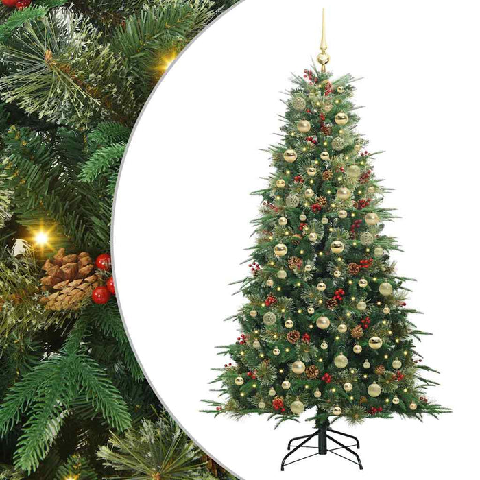Albero di Natale Artificiale con Rami Pieghevoli Verde 180 cm 3397423