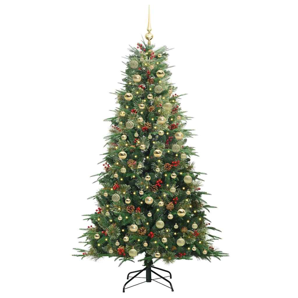 Albero di Natale Artificiale con Rami Pieghevoli Verde 180 cm 3397423