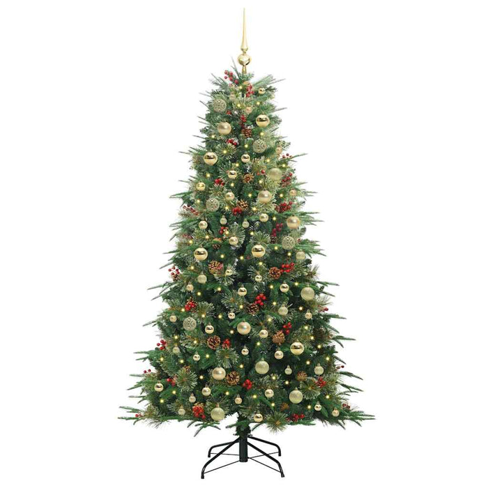 Albero di Natale Artificiale con Rami Pieghevoli Verde 180 cm 3397423