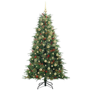 Albero di Natale Artificiale con Rami Pieghevoli Verde 180 cm 3397423