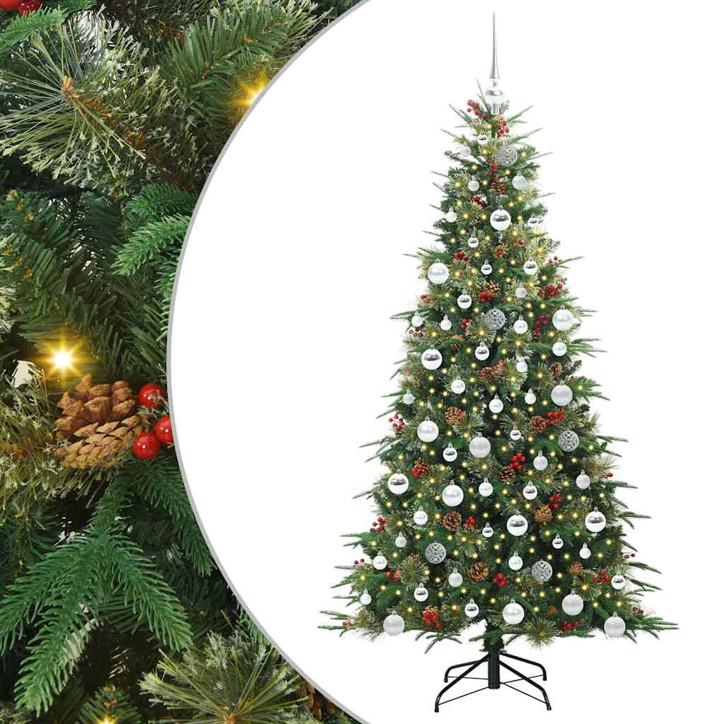 Albero di Natale Artificiale con Rami Pieghevoli Verde 180 cm 3397424